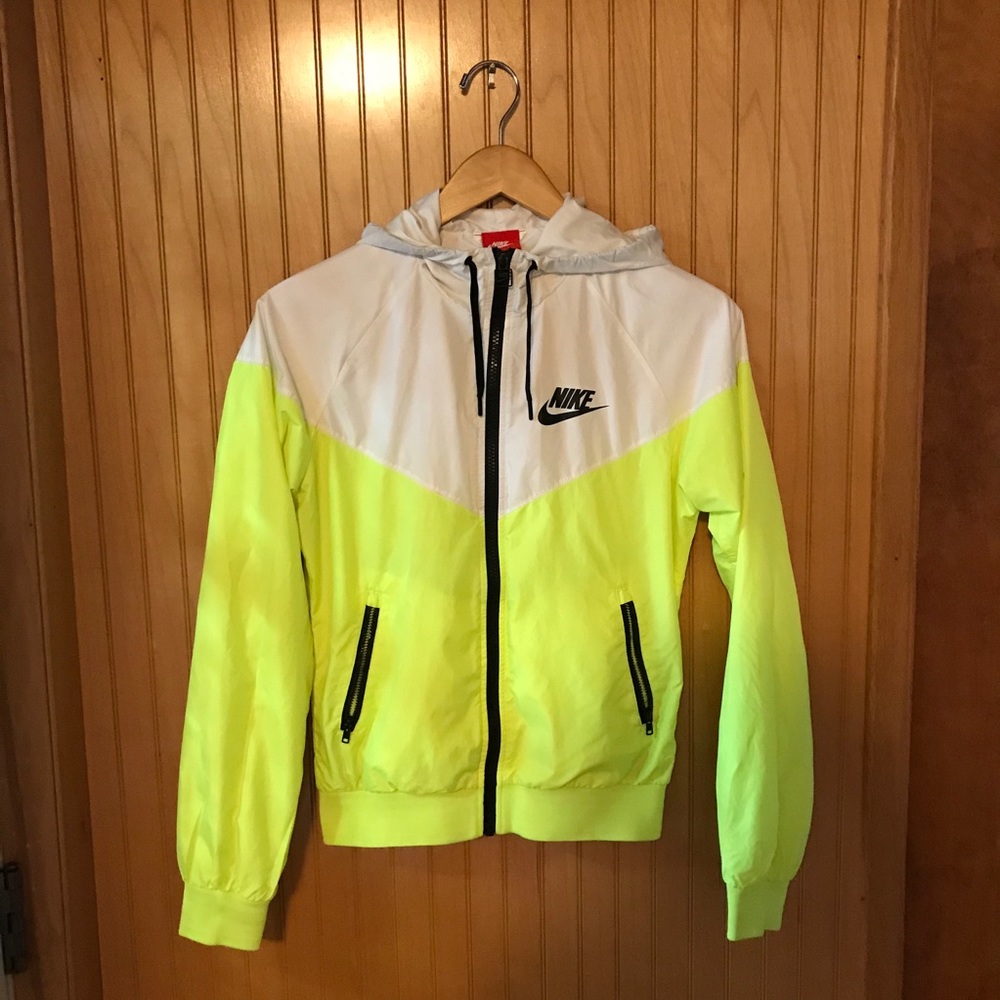 Nike Women’s Windrunner Jacket, Yellow/White
